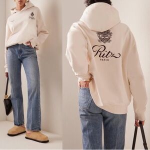 Frame Ritz Paris Hotel Hoodie in Cream size small